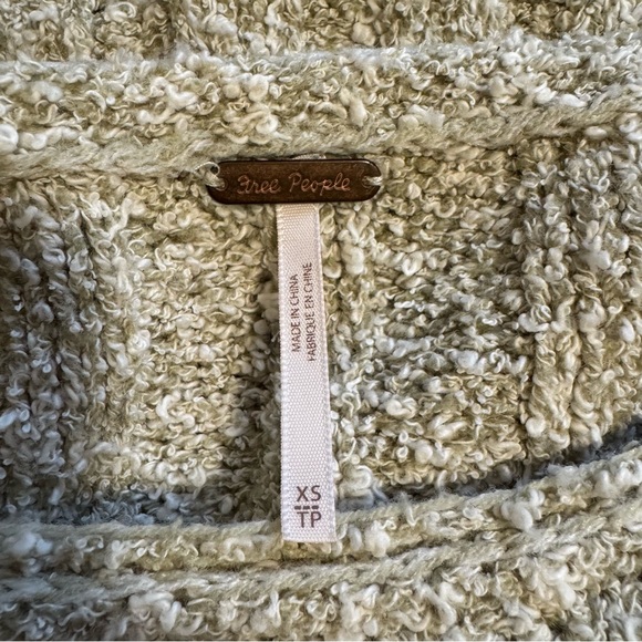 FREE PEOPLE Good Day Pullover Sweater Short Sleeve Beige XS - Picture 11 of 11